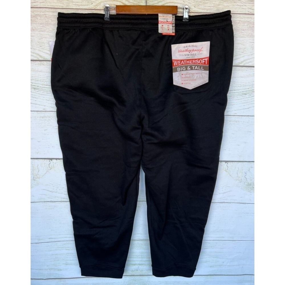 Weatherproof Jogger Pants Mens Size 3XL Black Fleece Joggers Comfort Fit New - Picture 3 of 3